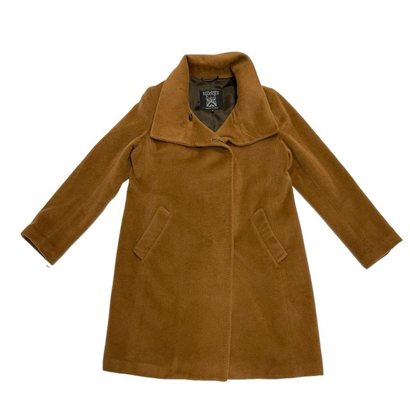 Hilary Radley wool alpaca coat caramel size 12 vintage mid length